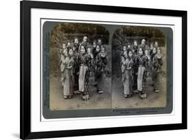 Big Sisters and Little Brothers in the Land of the Rising Sun, Yokohama, Japan, 1904-Underwood & Underwood-Framed Giclee Print