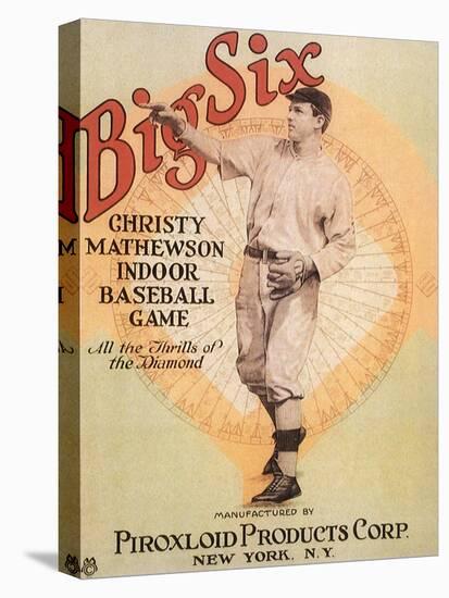 Big Six: Christy Mathewson Indoor Baseball Game, c.1910-null-Stretched Canvas