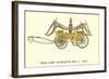 Big Six Vintage Fire Wagon-null-Framed Art Print