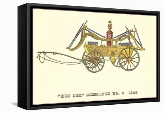 Big Six Vintage Fire Wagon-null-Framed Stretched Canvas