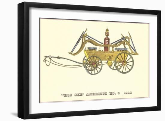 Big Six Vintage Fire Wagon-null-Framed Art Print