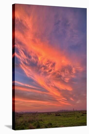 Big Sky at Sunset, Central California-null-Stretched Canvas