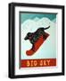 Big Sky Snowboard Black-Stephen Huneck-Framed Giclee Print