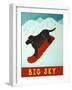 Big Sky Snowboard Black-Stephen Huneck-Framed Giclee Print
