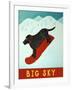 Big Sky Snowboard Black-Stephen Huneck-Framed Giclee Print