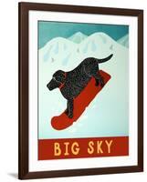 Big Sky Snowboard Black-Stephen Huneck-Framed Giclee Print