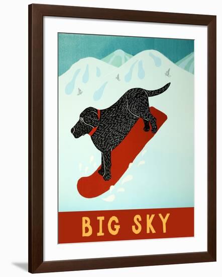 Big Sky Snowboard Black-Stephen Huneck-Framed Giclee Print