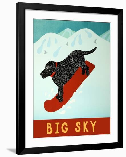 Big Sky Snowboard Black-Stephen Huneck-Framed Giclee Print