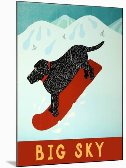 Big Sky Snowboard Black-Stephen Huneck-Mounted Giclee Print