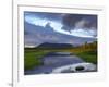 Big Spencer Mountain Looms on the Horizon at Sunset Near Greenville, Maine-null-Framed Photographic Print