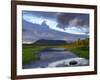 Big Spencer Mountain Looms on the Horizon at Sunset Near Greenville, Maine-null-Framed Photographic Print