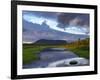 Big Spencer Mountain Looms on the Horizon at Sunset Near Greenville, Maine-null-Framed Photographic Print