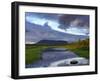 Big Spencer Mountain Looms on the Horizon at Sunset Near Greenville, Maine-null-Framed Photographic Print