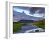 Big Spencer Mountain Looms on the Horizon at Sunset Near Greenville, Maine-null-Framed Photographic Print