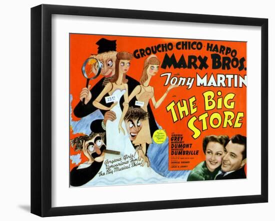 Big Store, UK Movie Poster, 1941-null-Framed Art Print