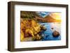 Big Sur CA - Pacific Sunset-null-Framed Art Print