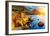 Big Sur CA - Pacific Sunset-null-Framed Art Print