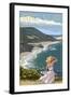 Big Sur, California Coast Scene-Lantern Press-Framed Art Print