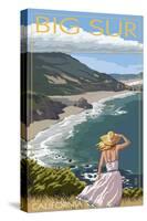 Big Sur, California Coast Scene-Lantern Press-Stretched Canvas