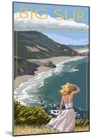 Big Sur, California Coast Scene-Lantern Press-Mounted Art Print