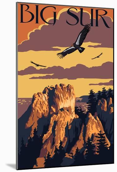 Big Sur, California - Condors-null-Mounted Poster