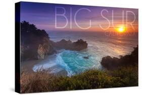 Big Sur, California - McWay Cove-Lantern Press-Stretched Canvas