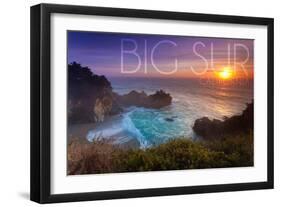 Big Sur, California - McWay Cove-Lantern Press-Framed Art Print