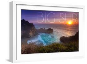 Big Sur, California - McWay Cove-Lantern Press-Framed Art Print