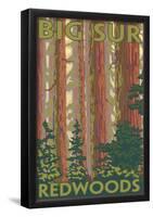 Big Sur, California - Redwoods-null-Framed Poster