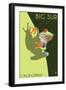 Big Sur, California - Tree Frog-Lantern Press-Framed Art Print