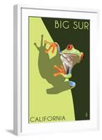 Big Sur, California - Tree Frog-Lantern Press-Framed Art Print