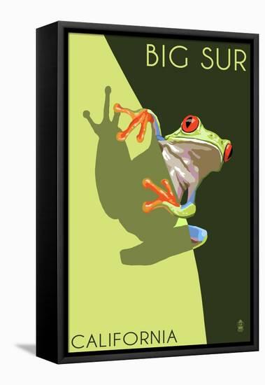 Big Sur, California - Tree Frog-Lantern Press-Framed Stretched Canvas