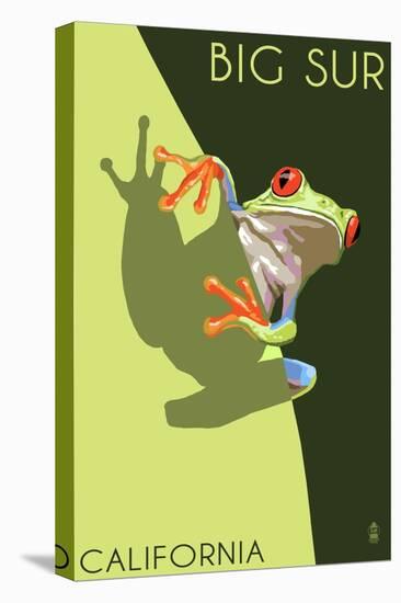 Big Sur, California - Tree Frog-Lantern Press-Stretched Canvas