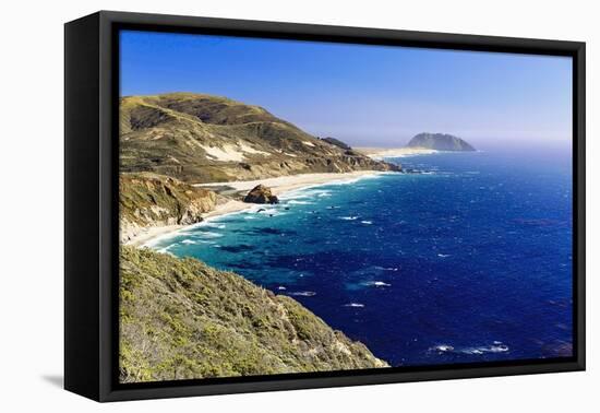 Big Sur Coast at Point Sur, California-George Oze-Framed Stretched Canvas