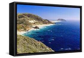 Big Sur Coast at Point Sur, California-George Oze-Framed Stretched Canvas