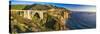 Big Sur Coast Panorama at The Bixby Creek Bridge, California-George Oze-Stretched Canvas