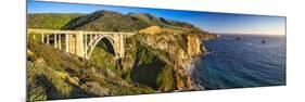 Big Sur Coast Panorama at The Bixby Creek Bridge, California-George Oze-Mounted Photographic Print