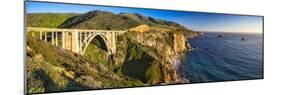 Big Sur Coast Panorama at The Bixby Creek Bridge, California-George Oze-Mounted Photographic Print