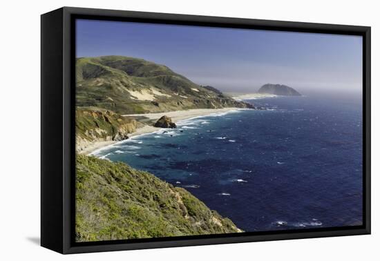 Big Sur Coast Scenic at Point Sur, California-George Oze-Framed Stretched Canvas