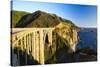 Big Sur Coat Panorama at the Bixby Bridge-George Oze-Stretched Canvas