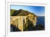 Big Sur Coat Panorama at the Bixby Bridge-George Oze-Framed Photographic Print