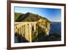 Big Sur Coat Panorama at the Bixby Bridge-George Oze-Framed Photographic Print