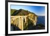 Big Sur Coat Panorama at the Bixby Bridge-George Oze-Framed Photographic Print