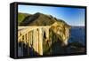 Big Sur Coat Panorama at the Bixby Bridge-George Oze-Framed Stretched Canvas