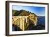 Big Sur Coat Panorama at the Bixby Bridge-George Oze-Framed Photographic Print