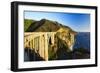 Big Sur Coat Panorama at the Bixby Bridge-George Oze-Framed Photographic Print