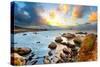 Big Sur Pacific Ocean Coast at Sunset-sborisov-Stretched Canvas