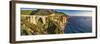Big Sur Panorama, Bixby Creek Bridge, California-George Oze-Framed Photographic Print