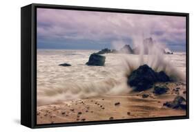 Big Sur Splash-Vincent James-Framed Stretched Canvas