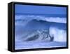 Big Surf at Papohaku Beach, Molokai, Hawaii, USA-Karl Lehmann-Framed Stretched Canvas